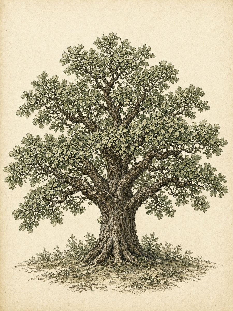 Botanical oak study
